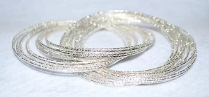 Fashion Bangle Bracelet Silver Tone Metal - Picture 1 of 3