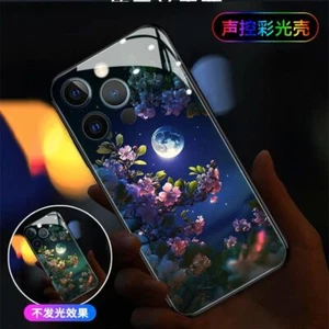 Induction Moon LED Light up Glass Phone Case Cover for iPhone 16 15 14 13Pro Max - Picture 1 of 17