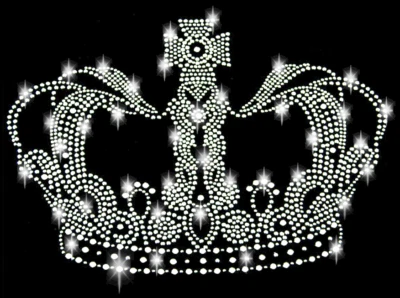 XL STRASSSTEINE KRONE BÜGELBILD HOTFIX APPLIKATION CROWN STRASS HOT FIX SILBER - Bild 1 von 2