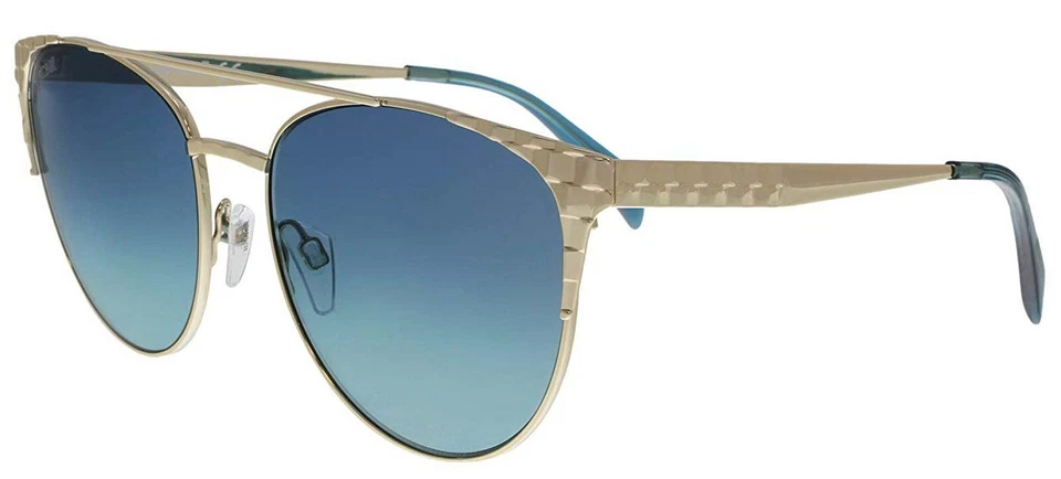 Gafas de sol redondas para mujer Just Cavalli JC750S-32W tono dorado lentes azules Foto 1 de 1