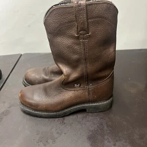 Justin Worker Steel Toe Work Boots - Brown Size 7.5 D- WK4921 - Picture 1 of 7