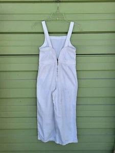 ZARA GIRL DENIM WHITE JUMPSUIT OVERALLS Flowy pockets Sleeveless 11 12 YEARS - Picture 1 of 12