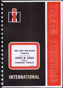 Manual de operador de tractor International 454/474/574/674 - Imagen 1 de 1
