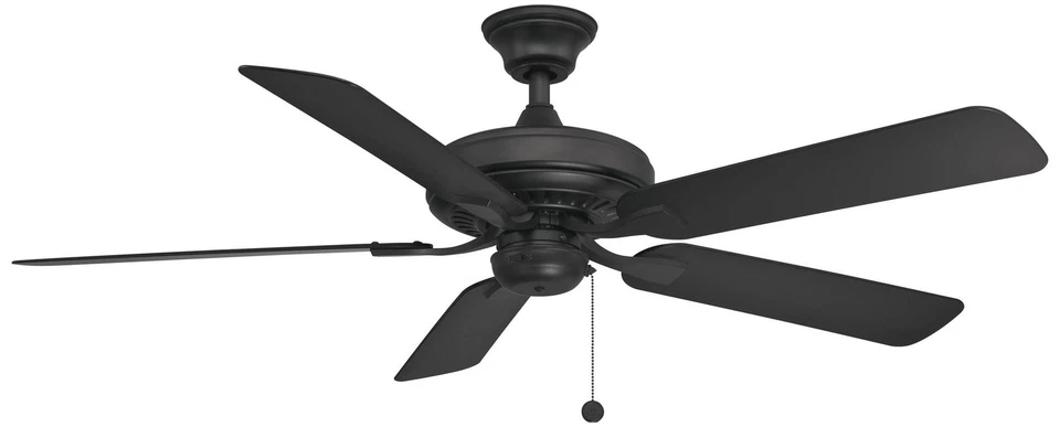 52" Fanimation Edgewood Black Outdoor Pull-Chain Ceiling Fan - Image 1 of 1
