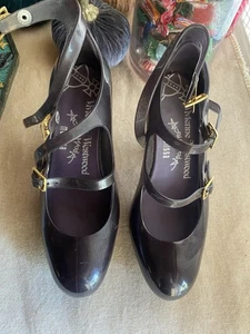 Vivienne Westwood Melissa Triple Strap Women’s Designer Grape Color Shoes Size 6 - Picture 1 of 14