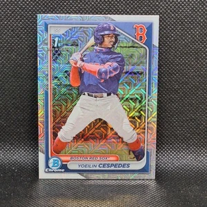 Mega refractor Bowman Chrome Yoeilin Céspedes Prospect Mojo 2024 Yoeilin Red Sox - Imagen 1 de 2