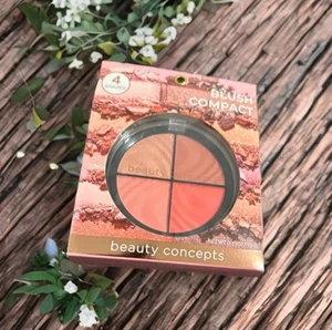 Beauty Concepts 4 Farbtöne Rouge Palette Rosy Peach Glow Kompakt Make-up Neu Versiegelt - Bild 1 von 4