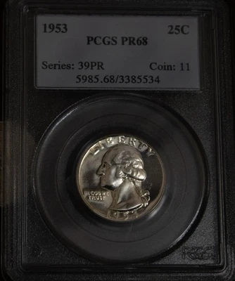 1953 Washington Quarter PCGS PR68    Lot 3700 - Image 1 of 4