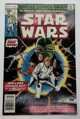 Star Wars #1  1977 Newsstand Marvel 1st Print 30¢ Very Nice Copy - Image 1 of 4