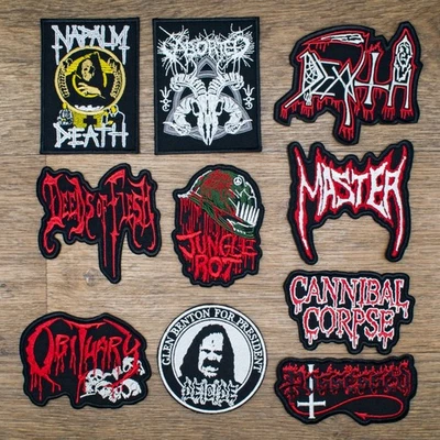 Death Metal Patch Set (10 pcs) – Cannibal Corpse, Obituary, Morbid Angel & More! - Image 1 of 4