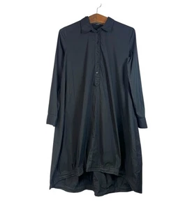 Transit Par-Such Italy Black Long Sleeve Shirt Dress Grunge Lagenlook Size 2 (S) - Picture 1 of 15