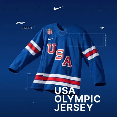 Camiseta deportiva de hockey Nike X Team USA • 2026 Juegos Olímpicos de Invierno • Auténtica 2XL • AGOTADA Foto 1 de 3