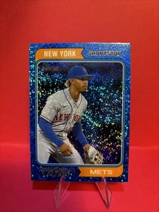 FRANCISCO LINDOR 2023 Topps Heritage Chrome Blue Sparkle #401 - Picture 1 of 2