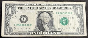 2006 Atlanta $1 Bill February 5th 2010 Birthday/Ann 25 Million Low Sum 8 Five 0s - Picture 1 of 2