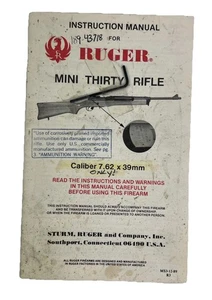 Ruger Mini 30 Gewehre Bj 1989 Bedienungsanleitung 20 Seiten mit Werkzeug - Bild 1 von 7