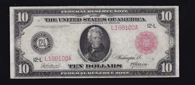 US 1914 $10 FRN San Francisco Red Seal FR 903b VF (100) ONLY 30 KNOWN! - Image 1 of 2