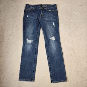 Gap Skinny Fit Jeans Womens Size 8 Blue Coupe Moulante Distressed Whiskers Fade - Picture 1 of 11
