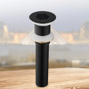 Drenaje emergente de baño para lavabo negro sin desbordamiento - Imagen 1 de 10