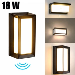 18W Außenleuchte Sensor Gartenlampe Wandleuchte Außen Wandlampe IP65 Wasserdicht - Bild 1 von 21