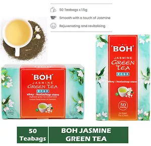 Tea BOH Jasmine Green Teabag 50 Teabags Sachets Malaysia Best Sellers Famous - Picture 1 of 5