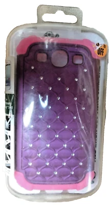 ЧЕРЕПАХА коробка 29132 туф оболочка для SAMSUNG GALAXY S III шипами кожаный чехол, фиолетовый - Изображение 1 из 3