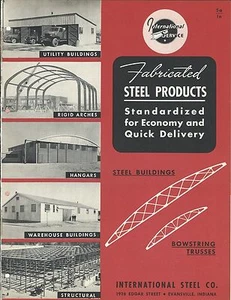 MRO Brochure - International Steel - Building Truss Hangar Arch - c1952 (MR200) - Picture 1 of 1