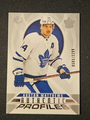 20-21 SP Auston Matthews Authentic Profiles #/2299 🚨🚨🚨 Toronto Maple Leafs  - Image 1 of 2