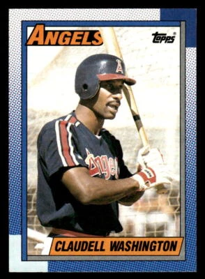 Claudell Washington 1990 Topps #705   California Angels - Image 1 of 2