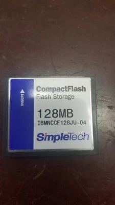  Tarjeta de memoria flash compacta SimpleTech 128 MB IBM00-01329-5B5CU Foto 1 de 2