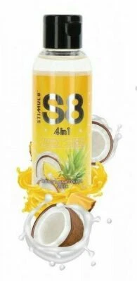 Lubrificante intimo 4in1 commestibile olio da massaggio gel vaginale anale hot - Immagine 1 di 3