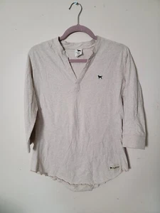 Top da donna The Black Dog marrone chiaro manica a 3/4 taglia small - Foto 1 di 4
