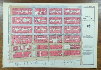 1934 NEW YORK CITY Map PIKE St-MONTGOMERY  SOUTH St-EAST BROADWAY - Image 1 of 4