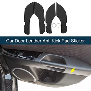 Car Door Leather Anti Kick Pad Sticker for Mercedes-Benz E Class 2021 Black 1Set - Picture 1 of 7