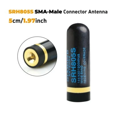 1X Dual Band SRH805S SMA-Male Antenna for Vertex Yaesu Kenwood UV3R UV100 Radio - Image 1 of 4