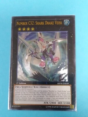 YuGiOh Abyss Rising NUMBER C32: SHARK DRAKE VEISS - ABYR-EN039 Ultimate Rare 1st - Image 1 of 2