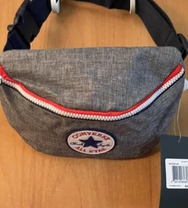 Converse ALL STAR Unisex Fanny Pack Gray Heather Red Trim Adjustable Embroidered - Picture 1 of 7