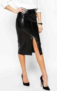 Handmade Skirt Leather New Women Black Stylish Genuine Lambskin Party Wear Soft - Picture 1 of 4