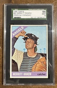 1966 Topps #62 Merritt Ranew With Sold Statement SGC 9 MINT *California Angels*