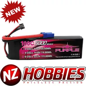 CNHL 3S 5000mAh 100C 11.1V Lipo Battery w/ EC5 Plug Soft Case - Picture 1 of 6
