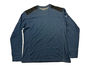 Kuhl Vendetta Men's 2XL Blue & Gray Organic Cotton Outdoor Crew Neck Shirt - Picture 1 of 7