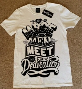 Mens/Womens 'Of Mice & Men' White T Shirt BNWT - Small - Picture 1 of 4