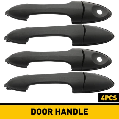 Juego de 4 manijas exteriores de puerta delantera y trasera negras para Ford Escape Focus 2001-2007 Foto 1 de 4