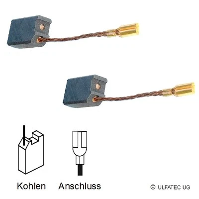 ULFATEC Spazzole carbone FESTOOL RO 90 DX, RO 125 EQ sostituite 295332 - 5x8,5x12,5 mm (2221)