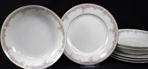 Sango Monroe Set of Four Salad Plates and Three Coupe Soup Bowls - Picture 1 of 6