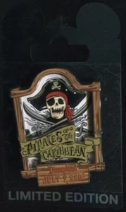 Prendedor Piratas del Caribe Lanzamiento Evento Logo LE Disney 22647 - Imagen 1 de 1