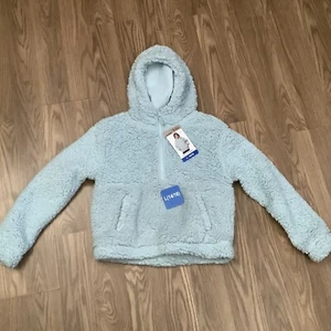 Mondetta Girl's Youth Size L (14/16) Sherpa 1/2 Zip Pullover Hoodie Top Sweater - Picture 1 of 13