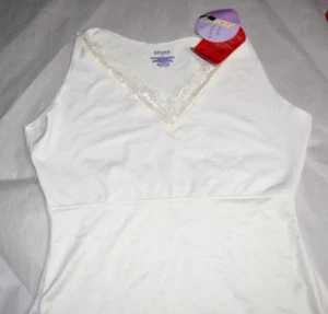 SPANX Hide & Seek Lace Trim V Neck Camisole 144 Large Ivory - Picture 1 of 5