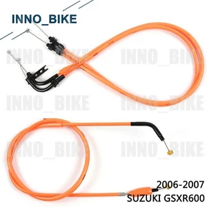 Cables de acelerador de embrague naranja aptos para Suzuki GSXR600 GSX-R 600 2006 2007 cables - Imagen 1 de 2
