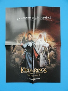 Playstation LORD OF THE RINGS: RETURN OF THE KING Game Promo Poster 20"x15" 2003 - Imagen 1 de 12