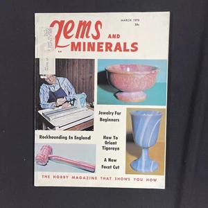 VTG Gems and Minerals Magazine March 1970 Rockhound Trips England Lapidary Guide - Picture 1 of 8